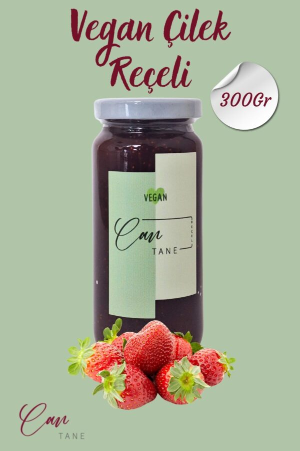 CanTane Vegan Çilek Reçeli (300 gr) - Görsel 2